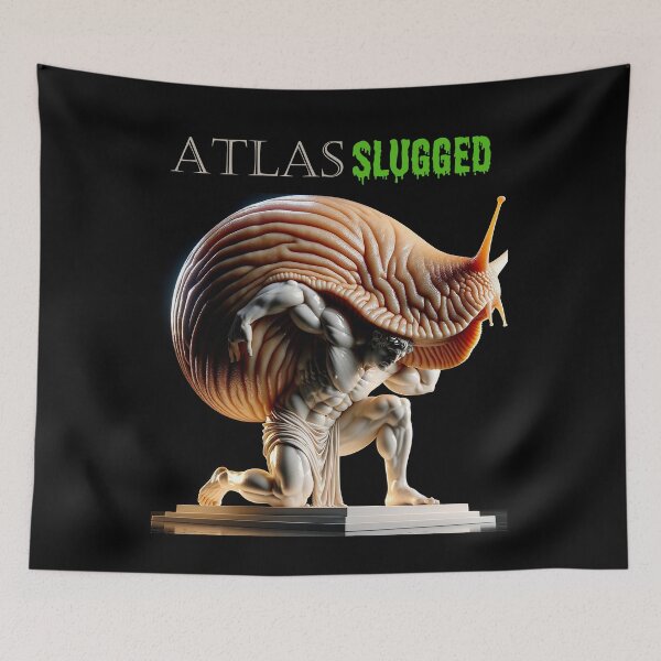 Item preview, Atlas Slugged - Greek God Gets Slimed designed and sold by Matthew Kinnersly.