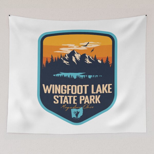 Item preview, Wingfoot Lake State Park Ohio OH Badge Souvenir designed and sold by mountainfad.