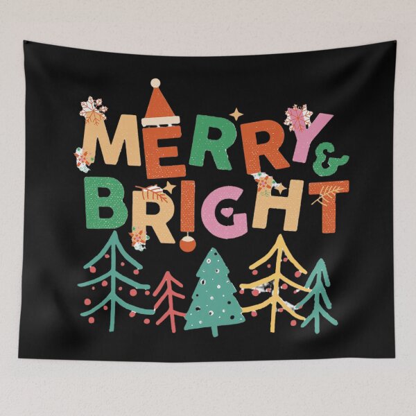 Item preview, Merry & Bright christmas pattern holiday family designed and sold by ArtBreez.