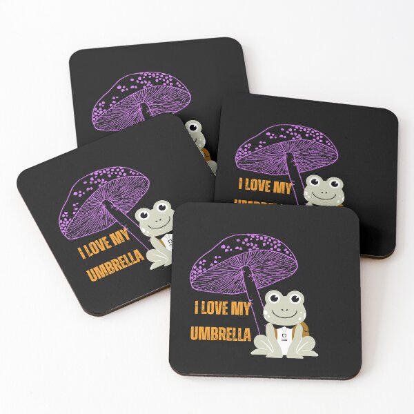 Item preview, Frog and umbrella Mushroom sticker  designed and sold by Cosmicworld07.