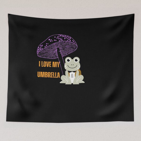 Item preview, Frog and umbrella Mushroom sticker  designed and sold by Cosmicworld07.