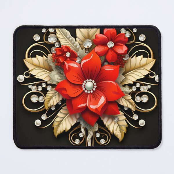 Item preview, Christmas holiday brooch decorative print designed and sold by dcrc.