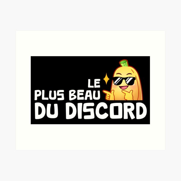 Le plus beau du Discord B/N Impression artistique