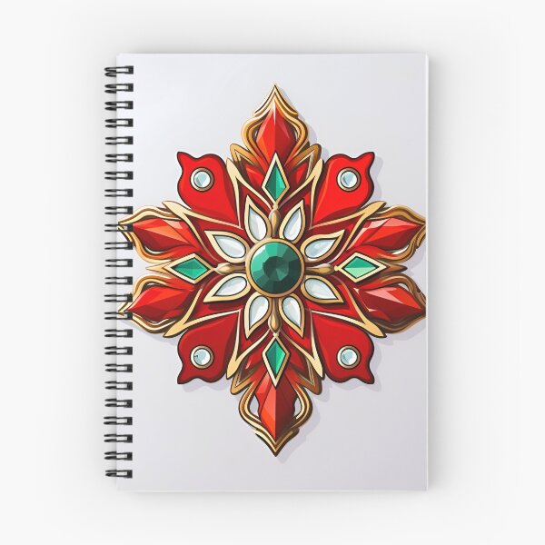 Item preview, Christmas holiday brooch decorative print designed and sold by dcrc.