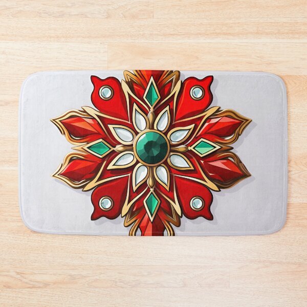 Item preview, Christmas holiday brooch decorative print designed and sold by dcrc.