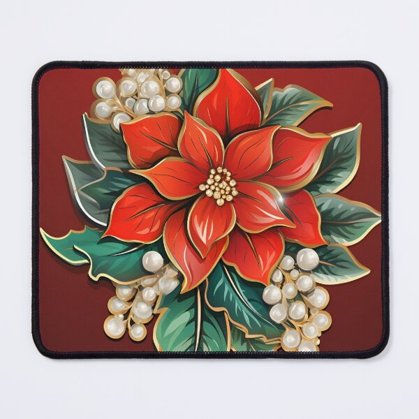 Item preview, Christmas holiday brooch decorative print designed and sold by dcrc.