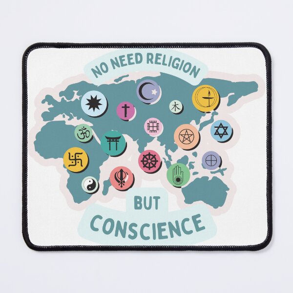 Item preview, No need religion but Conscience- Spiritual quote design designed and sold by Alkymias.
