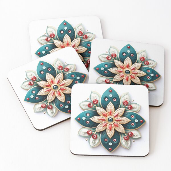 Item preview, christmas holiday brooch decorative print designed and sold by dcrc.