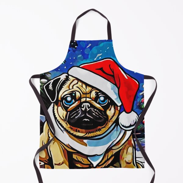 Artikelvorschau, Mops FROHE FEIERTAGE 25 PUGGY HOLIDAYS entworfen und verkauft von RedBluffTraders.