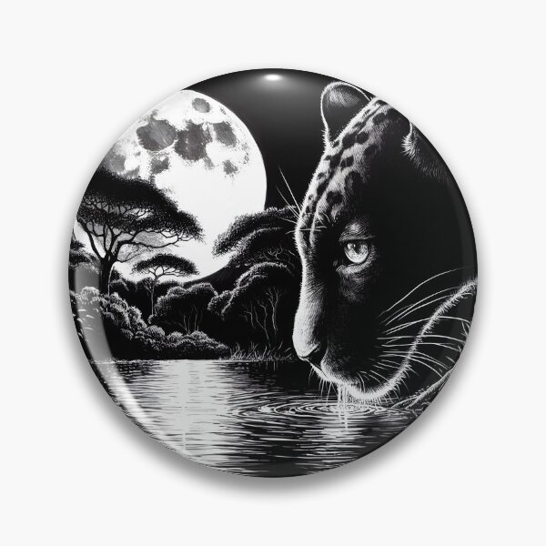 Item preview, Panther in Moonlit designed and sold by DesignVibesHub.