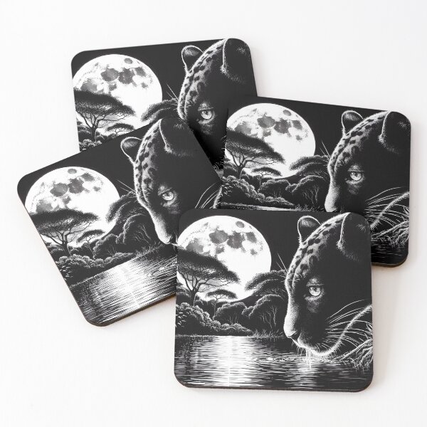 Item preview, Panther in Moonlit designed and sold by DesignVibesHub.