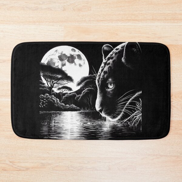 Item preview, Panther in Moonlit designed and sold by DesignVibesHub.