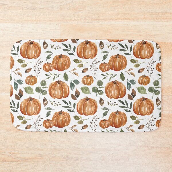 Item preview, Watercolor Fall Pumpkins and Leaves designed and sold by cateandrainn.