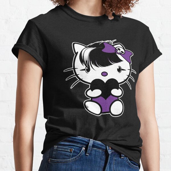 Create meme indie kid kuromi, kuromi, t-shirt for hello kitty