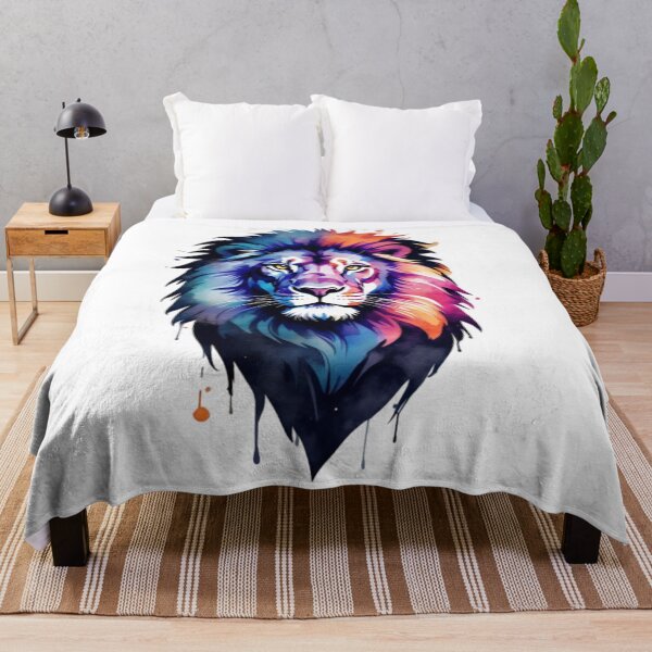 Item preview, Painted Colourful Rainbow Colour Lion designed and sold by Becooldesing.