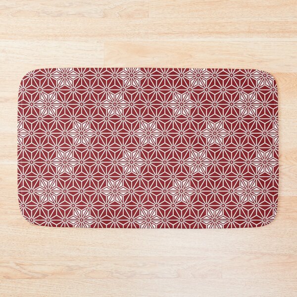 Item preview, Oriental Red Shinshu Asanoha Stars Japan Pattern designed and sold by Digital Homestead.