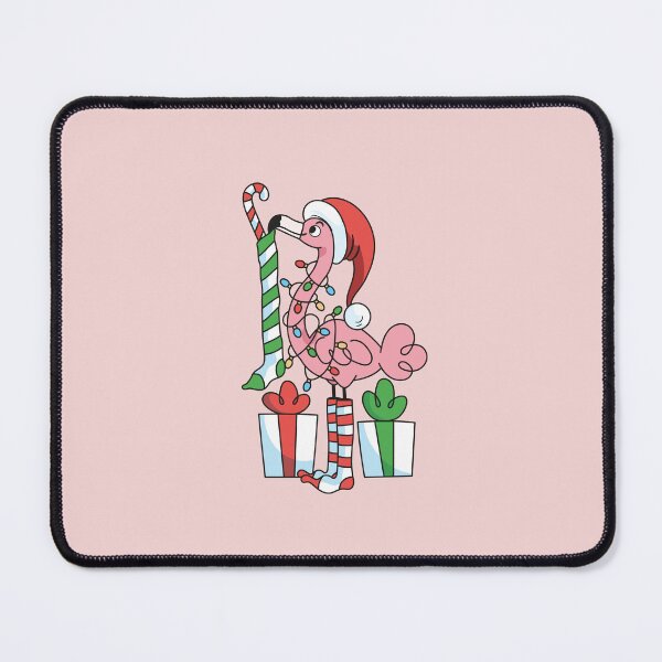 Item preview, Tropical Christmas Pink Flamingo Stocking Presents designed and sold by ArtMeetsPizza.