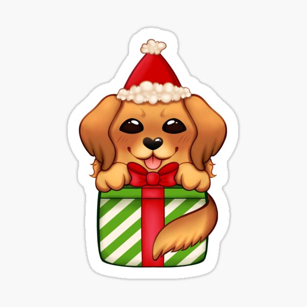 Cute Preppy Golden Retriever Christmas Jeep - Golden Retriever