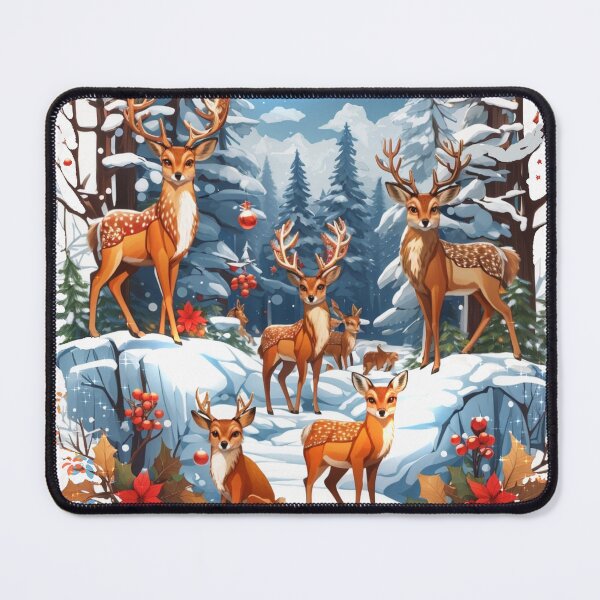 Item preview, Winter Reindeer Family at Christmas designed and sold by FlirteesDesigns.