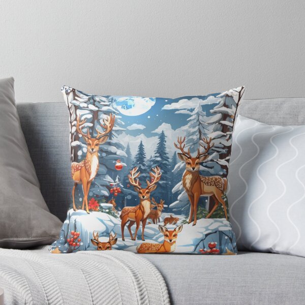 Item preview, Winter Reindeer Family at Christmas designed and sold by FlirteesDesigns.