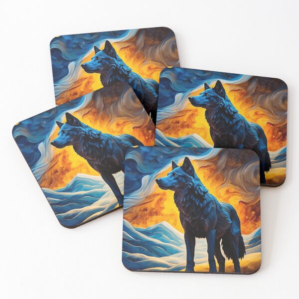 Item preview, Cosmic wolf art designed and sold by ZenStickConcept.
