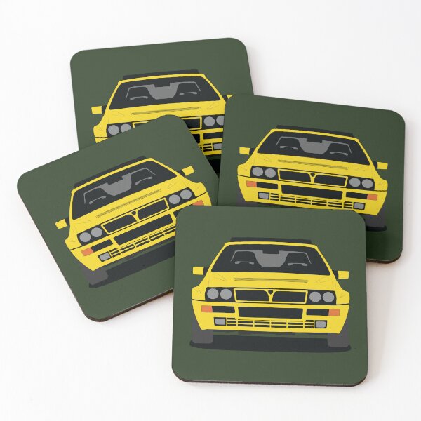 Item preview, Yellow Delta HF Integrale Evoluzione Front View designed and sold by HartCar.