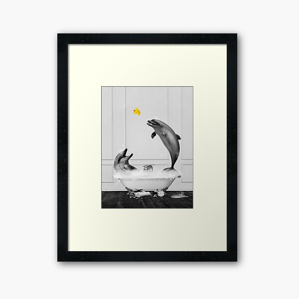 Vista previa del artículo con la obra «Delfines en la bañera Baño de burbujas», diseñado y vendido por lailashack.