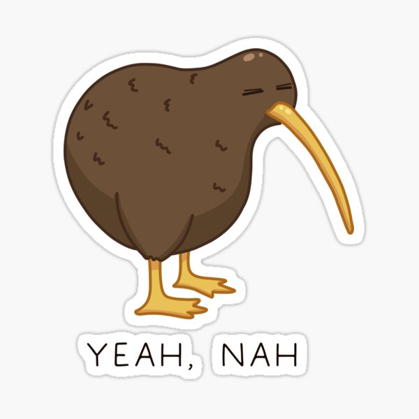 New Zealand Kiwi Bird Yeah Nah Sticker