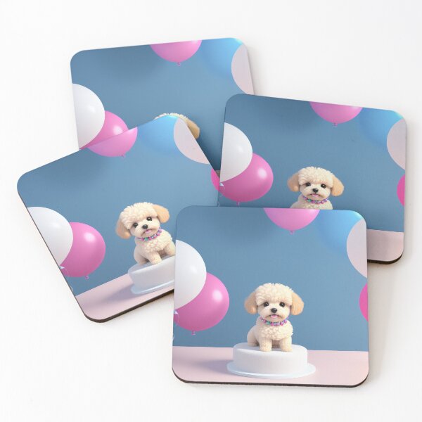 Item preview, Mini poddle puppy at a birthday party designed and sold by Tio-Tecun.