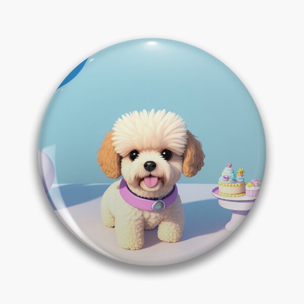 Item preview, Portrait of a baby poddle puppy at a birthday party designed and sold by Tio-Tecun.