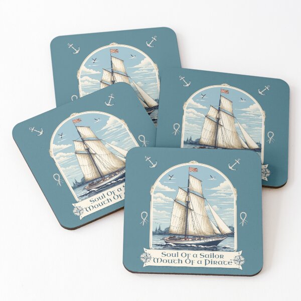 Item preview, Soul of a sailor, mouth of a pirate - Nautica - Set sail - pirates booty - Yachting club - Yachting world - Cruising sailboat designed and sold by JansenGS.