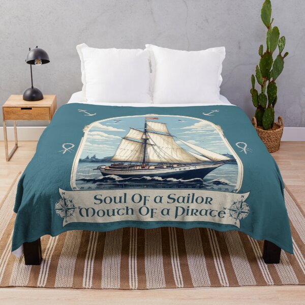 Item preview, Soul of a sailor, mouth of a pirate - Nautica - Set sail - pirates booty - Yachting club - Yachting world - Cruising sailboat designed and sold by JansenGS.