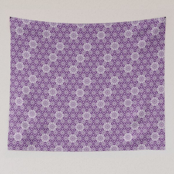 Item preview, Oriental Purple Ayame Asanoha Stars Japan Pattern designed and sold by Digital Homestead.
