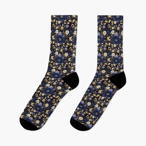 Item preview, Celestial Midnight Blooms: Starlit Palette designed and sold by BloomPattern.