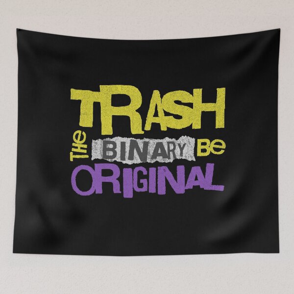 Item preview, Trash The Binary Nonbinary Gender Queer Punk designed and sold by ontrendshirts.