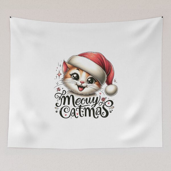 Item preview, Meowy Catmas - Festive Feline Cheer, Cute Cat designed and sold by Sonic-Store.