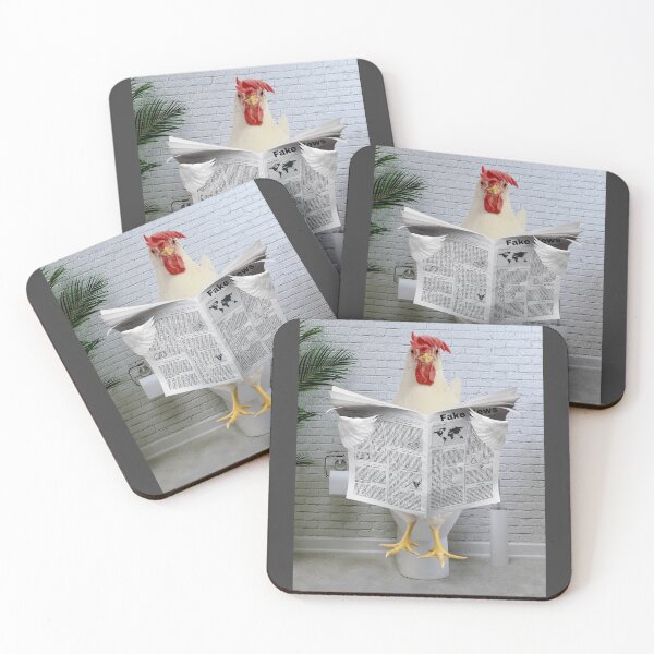 Item preview, Chicken on toilet reading newspaper  designed and sold by lailashack.