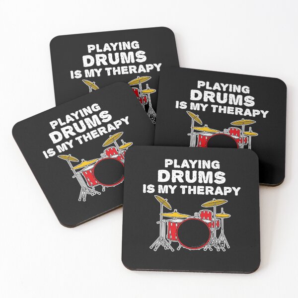 Item preview, Playing Drums Is My Therapy, Drummer Funny designed and sold by doodlerob.