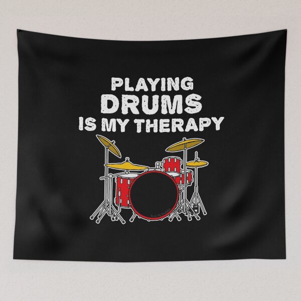 Item preview, Playing Drums Is My Therapy, Drummer Funny designed and sold by doodlerob.
