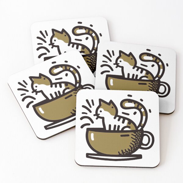 Item preview,  Cat and Coffee Cat Cult Lovely Kitty Barista Cats designed and sold by sharon1210.