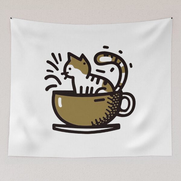 Item preview,  Cat and Coffee Cat Cult Lovely Kitty Barista Cats designed and sold by sharon1210.