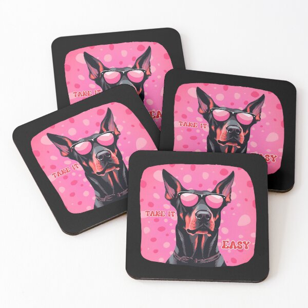 Item preview, Doberman Design Take it Easy Pink designed and sold by CheekyChimpCo.