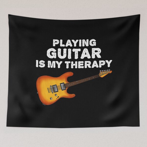 Item preview, Playing Guitar Is My Therapy, Electric Guitarist Funny designed and sold by doodlerob.