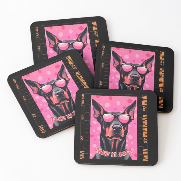 Item preview, Doberman Design Take it Easy Pink designed and sold by CheekyChimpCo.