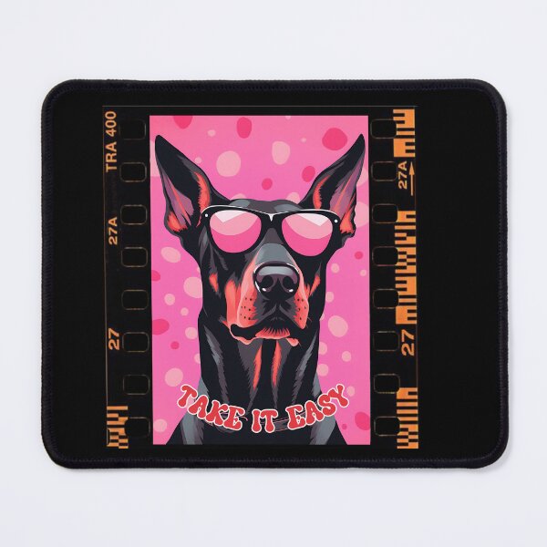 Item preview, Doberman Design Take it Easy Pink designed and sold by CheekyChimpCo.