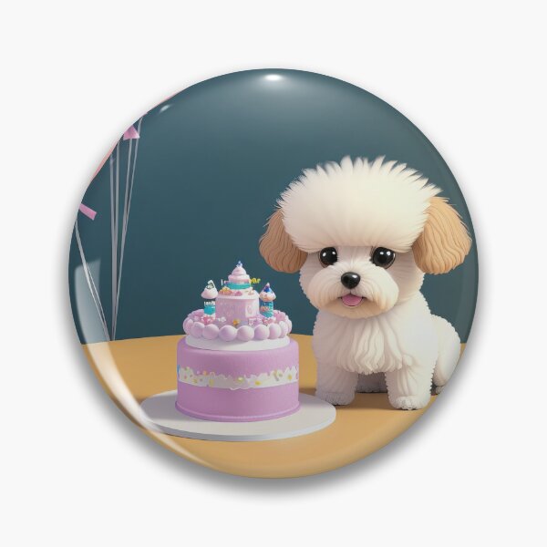 Item preview, Art of mni poddle puppy at a birthday party designed and sold by Tio-Tecun.