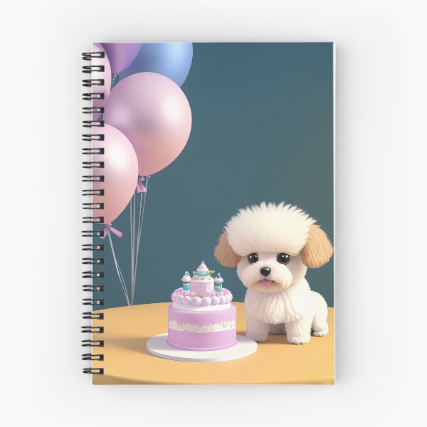 Item preview, Art of mni poddle puppy at a birthday party designed and sold by Tio-Tecun.