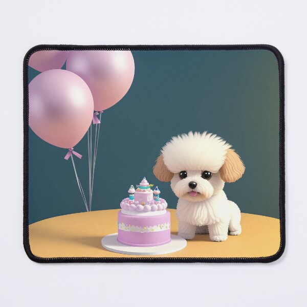 Item preview, Art of mni poddle puppy at a birthday party designed and sold by Tio-Tecun.