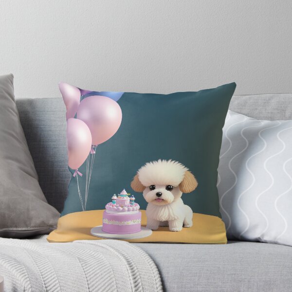 Item preview, Art of mni poddle puppy at a birthday party designed and sold by Tio-Tecun.
