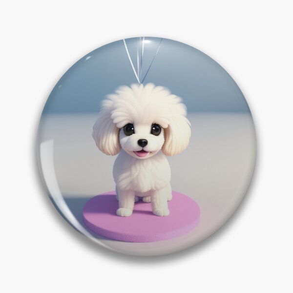 Item preview, Artwork of mini poddle puppy with balloons designed and sold by Tio-Tecun.